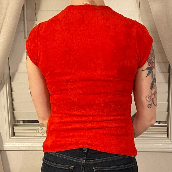 Red Terry Cloth Vintage Shirt - Picture 2 of 5